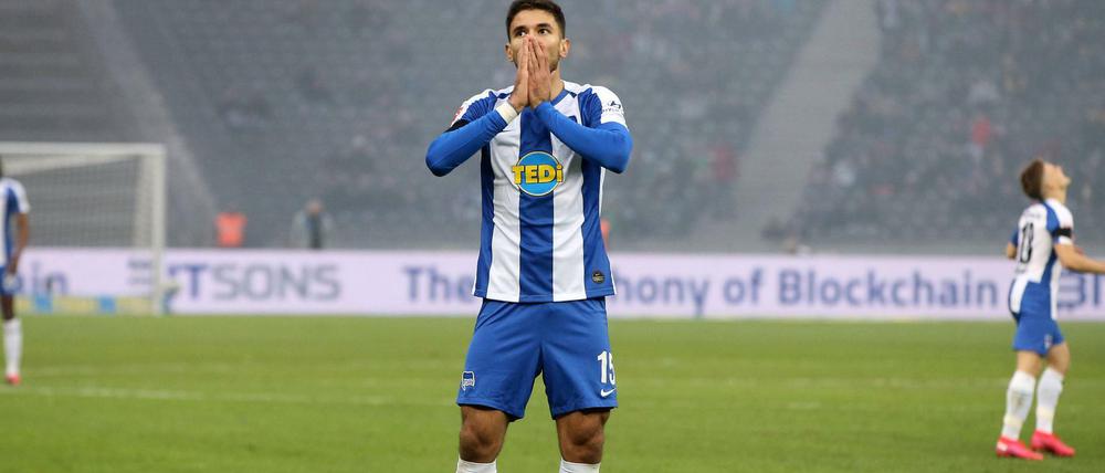 Wo ist das Loch, in dem ich verschwinden kann? Herthas Marko Grujic nach dem Spiel.