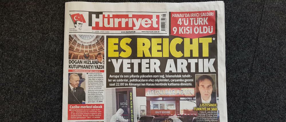 Die Ausgabe der der türkischen Zeitung „Hürriyet“.