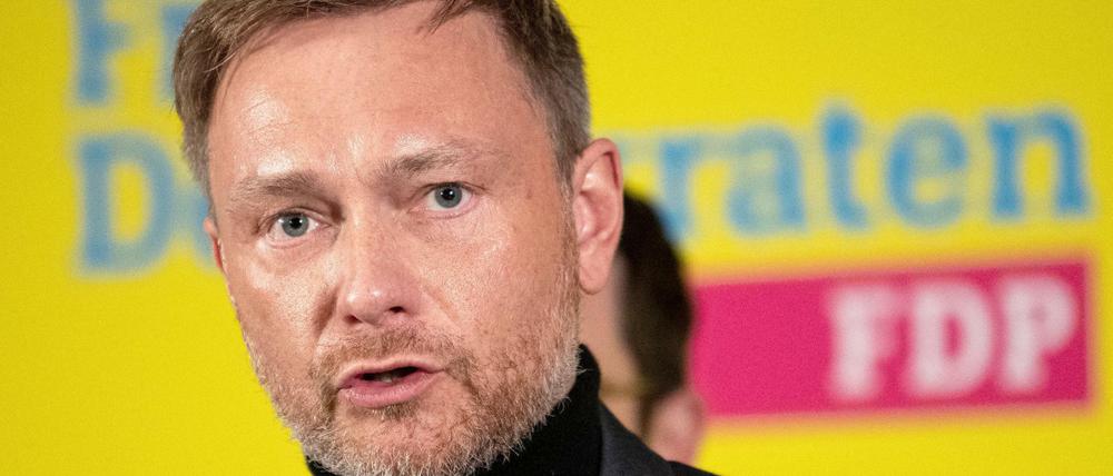 Christian Lindner, Parteivorsitzender der FDP und Fraktionsvorsitzender im Bundestag
