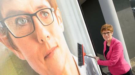 2017: Die damalige saarländische Ministerpräsidentin und CDU-Landeschefin Annegret Kramp-Karrenbauer im Landtagswahlkampf. 