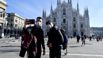 Mailand mit Mundschutz: Der Norden Italiens ist vom Virus am stärksten betroffen. 
