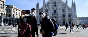 Mailand mit Mundschutz: Der Norden Italiens ist vom Virus am stärksten betroffen. 
