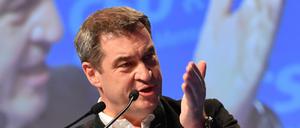Markus Söder, CSU-Vorsitzender und Ministerpräsident aus Bayern, beim politischen Aschermittwoch der CSU.