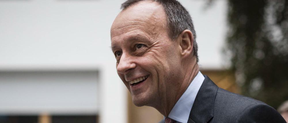 Friedrich Merz im Rahmen der Pressekonferenz zu seiner Bewerbung um den CDU-Vorsitz