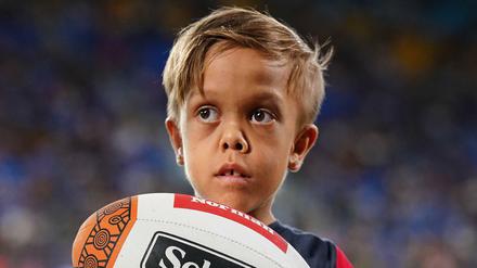 Quaden Bayles während des Rugby-Spiels von den Indigenous All-Stars gegen die Maori Kiwis.