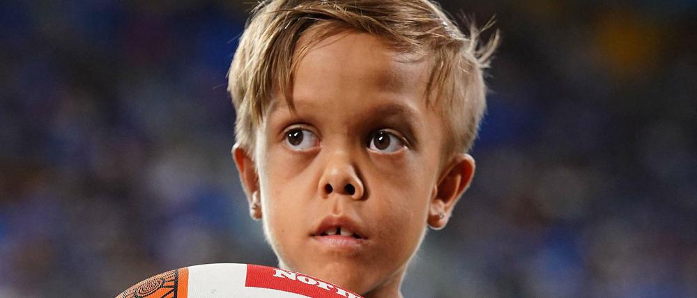 Quaden Bayles während des Rugby-Spiels von den Indigenous All-Stars gegen die Maori Kiwis.