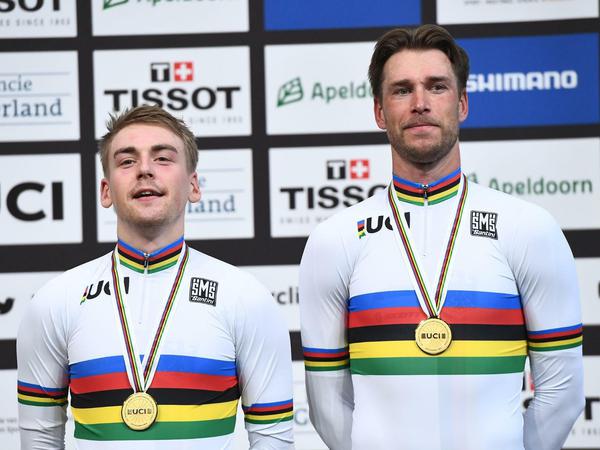 Titelverteidiger: Roger Kluge (rechts) und Theo Reinhardt wissen, wie man bei der Bahnrad-WM Gold gewinnt.