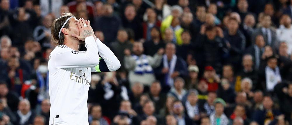 Darf doch nicht wahr sein. Real-Kapitän Sergio Ramos sieht in der Schlussphase die Rote Karte.