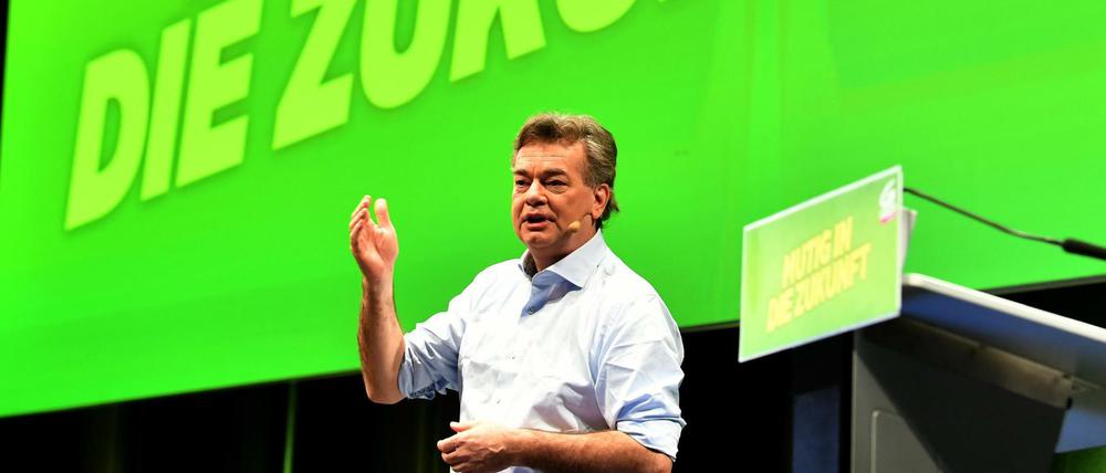 Grünen Bundessprecher Werner Kogler spricht beim Bundeskongress der Österreichischen Grünen über das Koalitionsabkommen mit der ÖVP. 