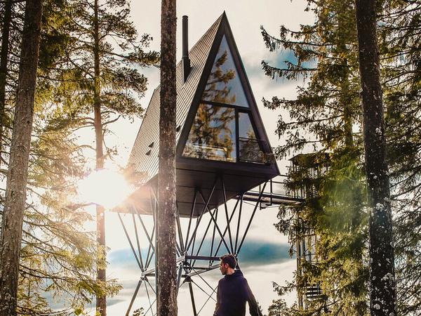 Bisher gehören zwei Hütten zu dem Baumhotel-Projekt in Norwegen.