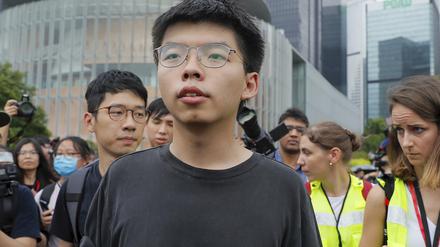 Freiheitskämpfer. Joshua Wong in Hongkong. Kurz nach seiner Haftentlassung, 2019.