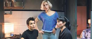 Keine wie die andere. Drei der Settman-Siebenlinge, die Noomi Rapace spielt. Foto: ZDF
