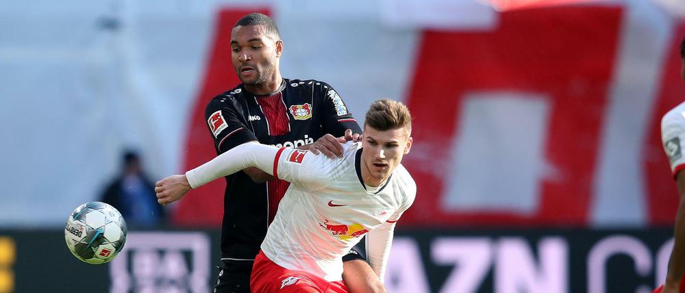 Nationalspieler unter sich. Timo Werner (vorne) und Jonathan Tah teilten sich die Punkte.