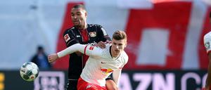 Nationalspieler unter sich. Timo Werner (vorne) und Jonathan Tah teilten sich die Punkte.