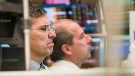 Händler in der Frankfurter Börse