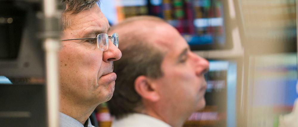 Händler in der Frankfurter Börse