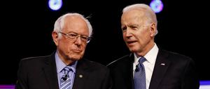 Bernie Sanders und Joe Biden, die derzeitigen Favoriten im Demokraten-Rennen.