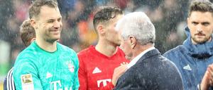 Sie verstehen sich. Bayern-Torwart Manuel Neuer (l.) und Hoffenheims Boss Dietmar Hopp.