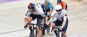 Runde für Runde. Für Roger Kluge und Theo Reinhardt reichte es im Madison nicht zum dritten WM-Titel. 