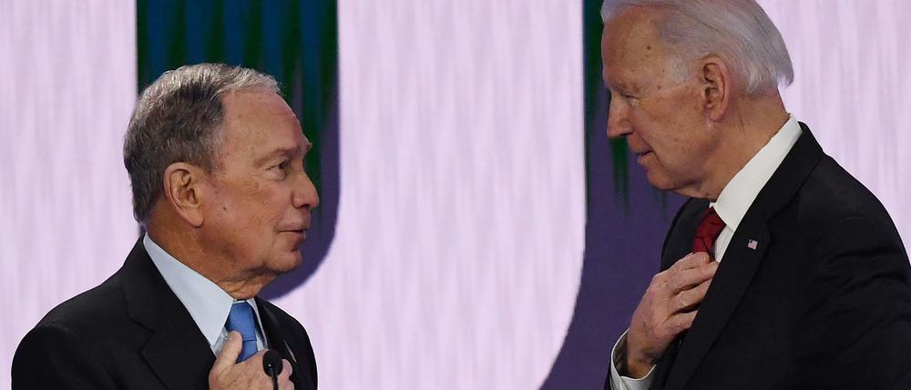 Mike Bloomberg (l.) und Joe Biden