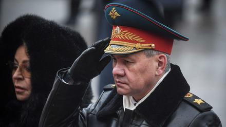 Auch er soll sanktioniert werden: Russlands Verteidigungsminister Sergei Schoigu sei für Kriegsverbrechen in Syrien verantwortlich, sagen Bundestagsabgeordnete.