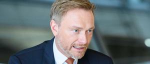 Christian Lindner, FDP-Chef, im Bundestag