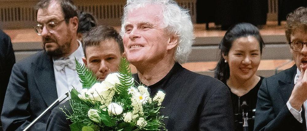 Ein Abend unter Freunden. Simon Rattle in der Philharmonie.