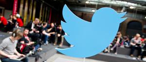 Das Twitter-Logo auf der Berliner Republica-Konferenz.