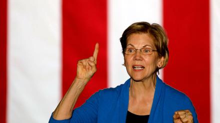Elizabeth Warren in Detroit, Michigan.