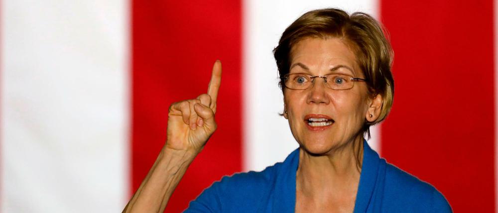 Elizabeth Warren in Detroit, Michigan.