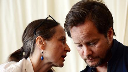 Sasha Waltz und Johannes Öhman bei einer Pressekonferenz 2017.