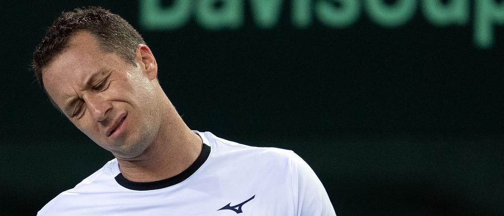 Nicht zufrieden: Philipp Kohlschreiber verlor sein Einzel gegen Weißrussland.