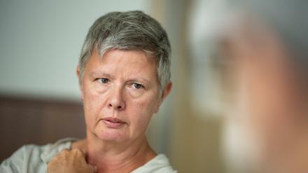 Katina Schubert, Landesvorsitzende der Partei DIE LINKE Berlin. Von den Drohungen wolle sie sich nicht einschüchtern lassen. 