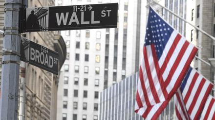 Die Wall Street in New York. 