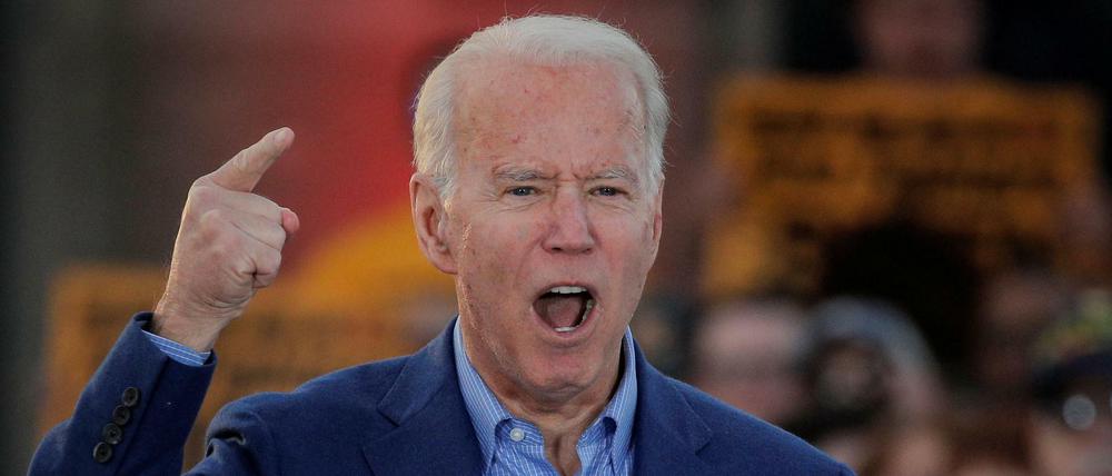 US-Präsidentschaftsanwärter Joe Biden in Kansas City, Missouri.