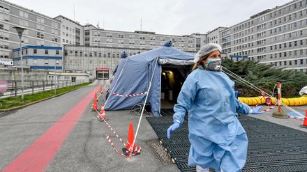 In Krankenhäusern in der Lombardei – hier in Cremona – herrscht Coronavirus-Alarm.