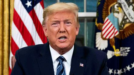 US-Präsident Donald Trump bei seiner Ansprache an die Nation am Mittwochabend.