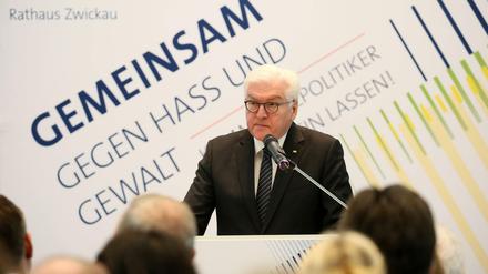 Bundespräsident Frank-Walter Steinmeier in Zwickau. 