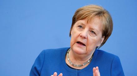 Kanzlerin Angela Merkel bei ihrem ersten großen Auftritt zur Corona-Krise.