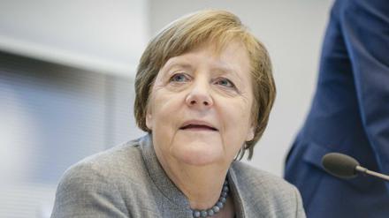 Angela Merkel, CDU, aufgenommen im Rahmen der Fraktionssitzung der CDU/CSU-Fraktion im Deutschen Bundestag in Berlin. (Archivbild)