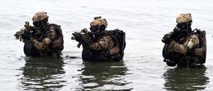 Kampfschwimmer des Kommando Spezialkräfte (KSK) bei einer Übung. Die Abteilung des mutmaßlichen Spions rüstet auch das KSK aus. 