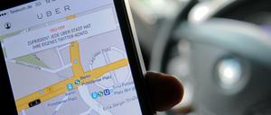 Die Fahrdienst-App von "Uber".