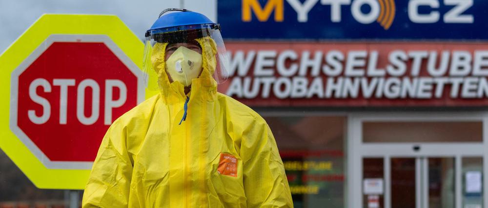Kampf gegen das Coronavirus: Kontrolle an der Grenze zu Tschechien