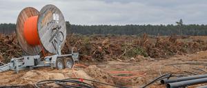 Das Gelände der künftigen Tesla Gigafactory in Grünheide.
