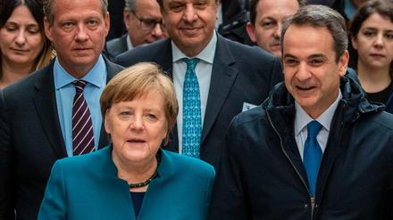 Verbündete in Europa: Bundeskanzlerin Angela Merkel und der griechische Regierungschef Kyriakos Mitsotakis in Berlin.