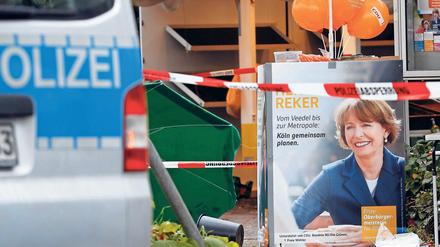 Gewalt gegen Politiker. Tatort des Angriffs auf die Kölner Oberbürgermeisterin Henriette Reker im Oktober 2015