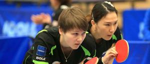 Zwei bleiben, zwei kommen. Nina Mittelham (links) und Xiaona Shan spielen auch kommende Saison für Eastside. Neu ins Team kommen Jessica Göbel und Vivien Scholz. Matilda Ekholm beendet ihre Laufbahn, Bernadette Szöcs geht. 