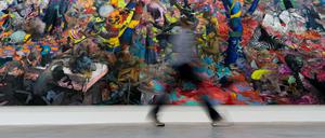 Ein Werk des Künstlers Jonas Burgert in der Ausstellung „Zeitlaich“ der Galerie Blain Southern beim Gallery Weekend 2017.