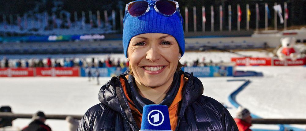 Kurzarbeit: Magdalena Neuner als Biathlon-Expertin im Ersten 