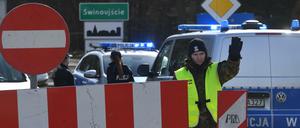 Ausländer dürfen nicht mehr rein: Grenze in Ahlbeck in Mecklenburg-Vorpommern.
